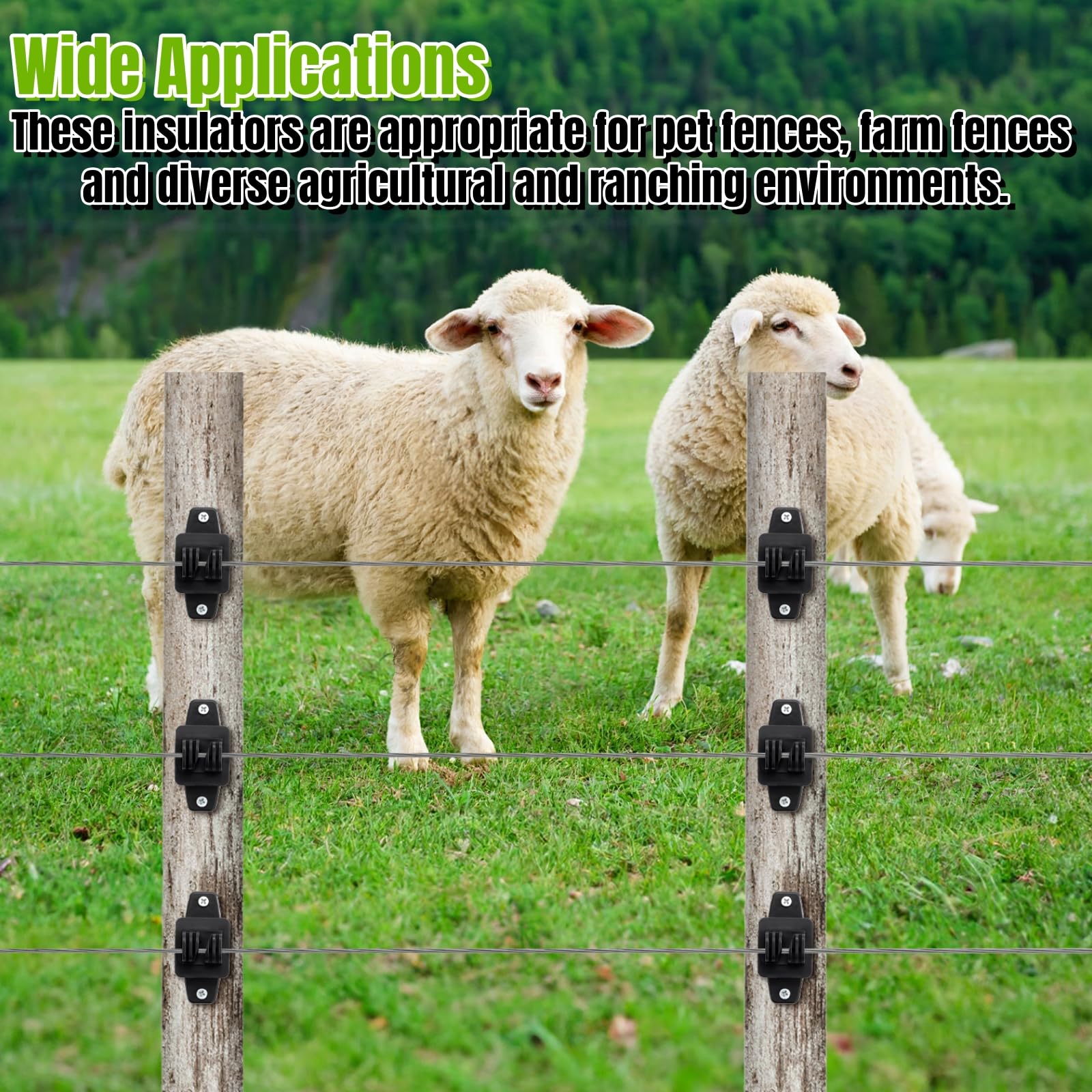 Acshio electric wire snapped into insulator demonstrating easy snap-in benefit