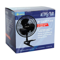 Active Air clipped to desk demonstrating stable mount and quiet cooling