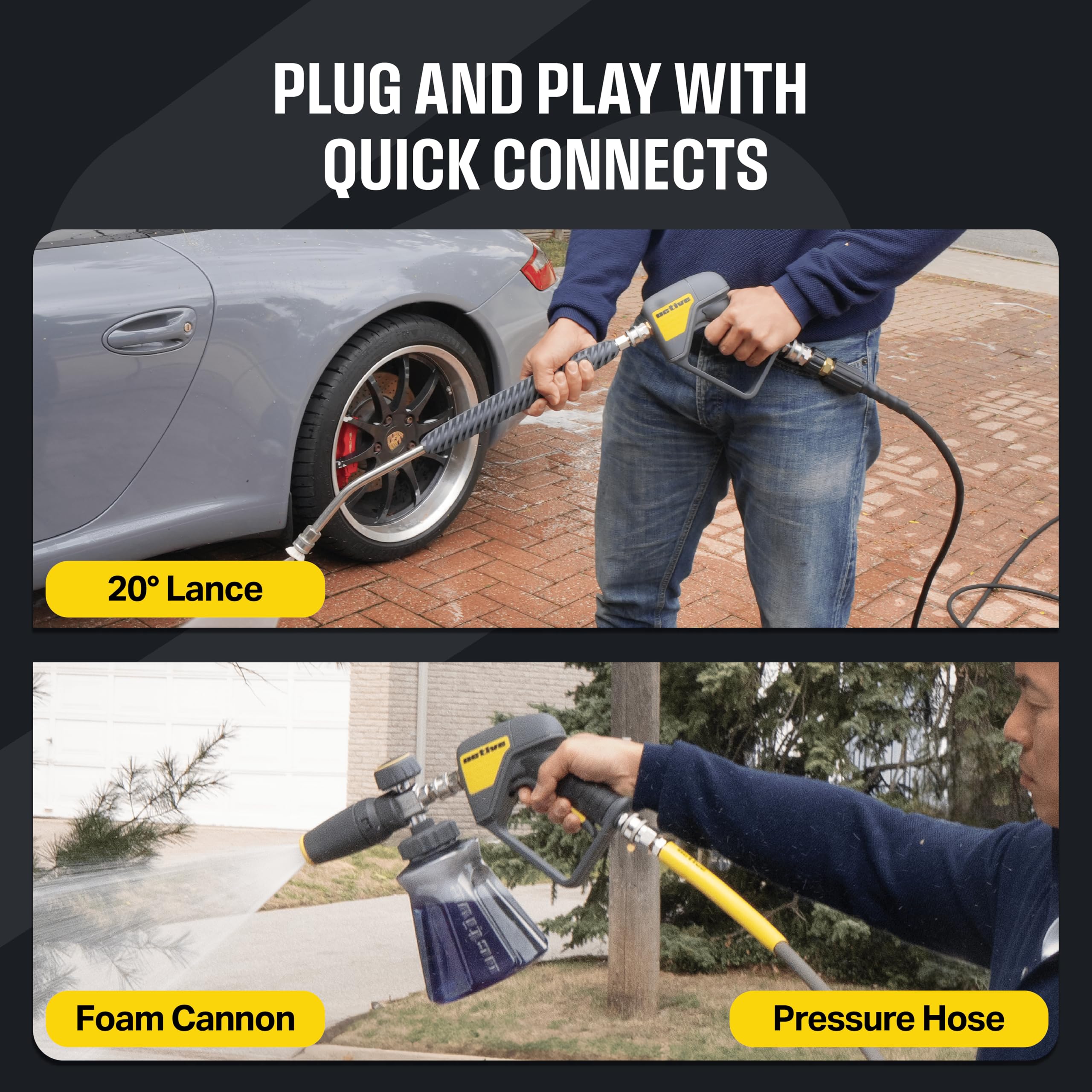 Active swivel gun stainless components highlighting corrosion-resistant durability