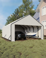 ActiveTrail front view of 20ft carport showing full coverage and protection
