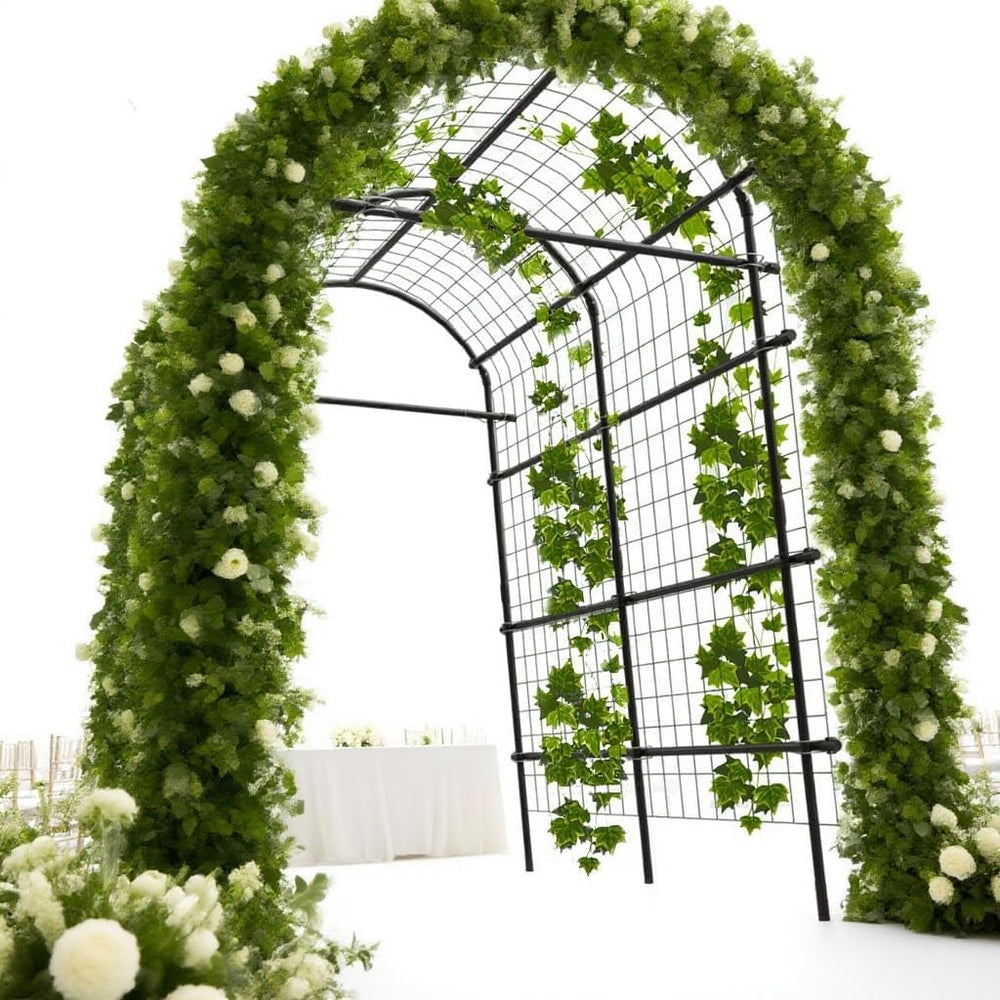 ActiveTrail arch styled as wedding backdrop enhancing outdoor event ambiance