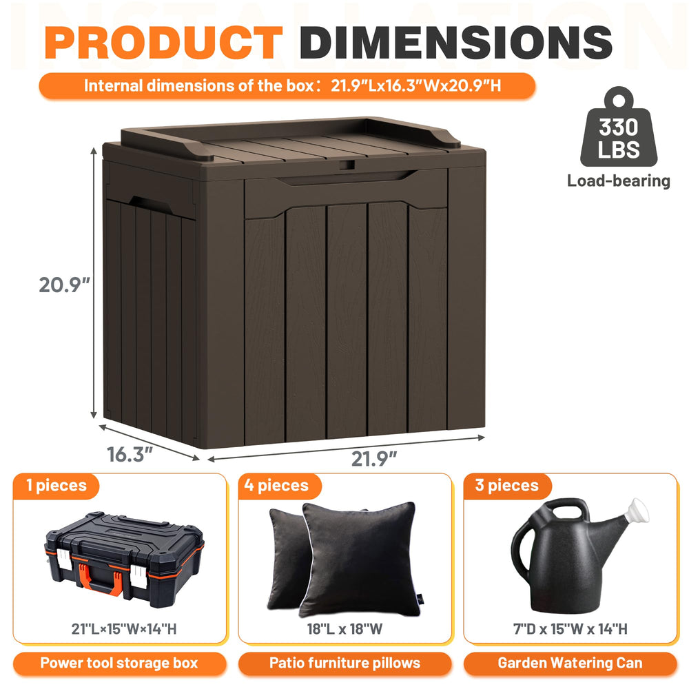 Acurax scale image with cushions highlighting ample storage for patio cushions