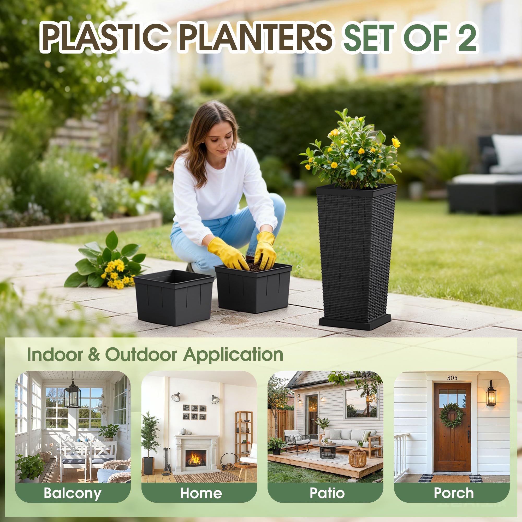 Acurax planter in use with cascading pothos adding vertical greenery
