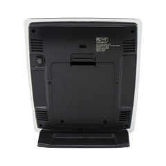 AcuRite rear view showing power adapter port and battery compartment for flexible power