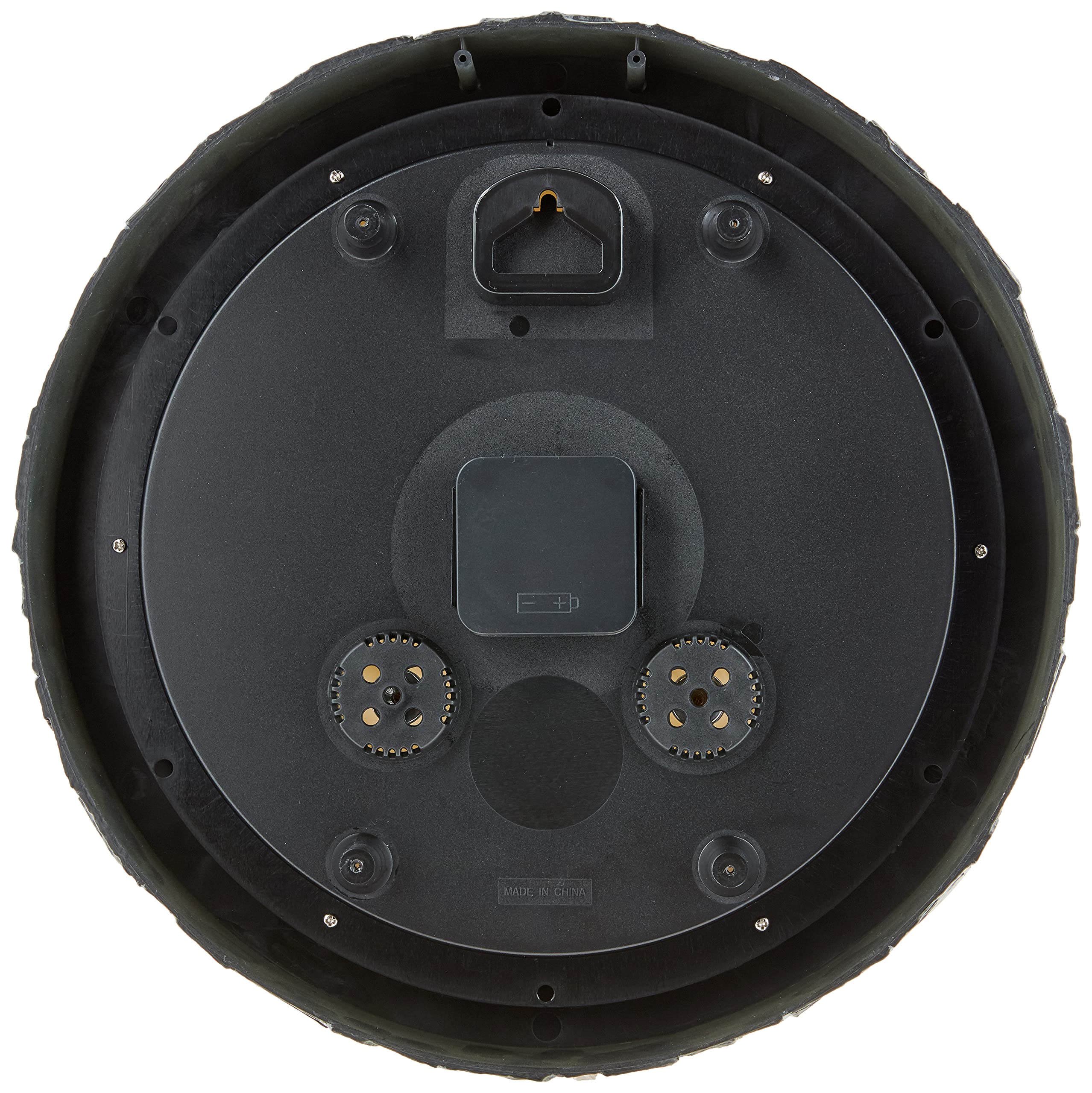 AcuRite mounted on a covered patio wall showing weather-resistant faux-slate benefit