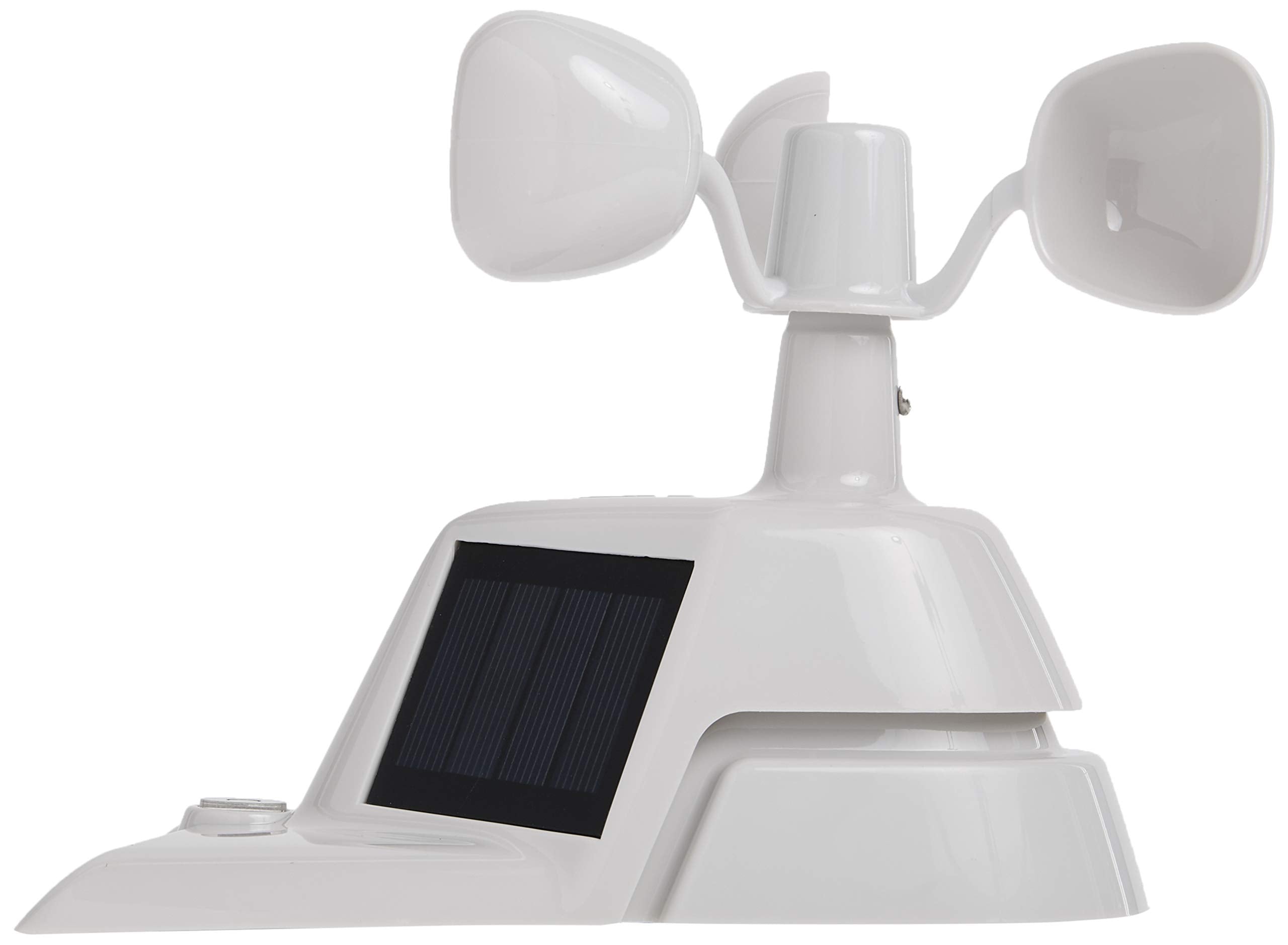 close-up of AcuRite dual solar panels highlighting enhanced sun capture for longer fan runtime