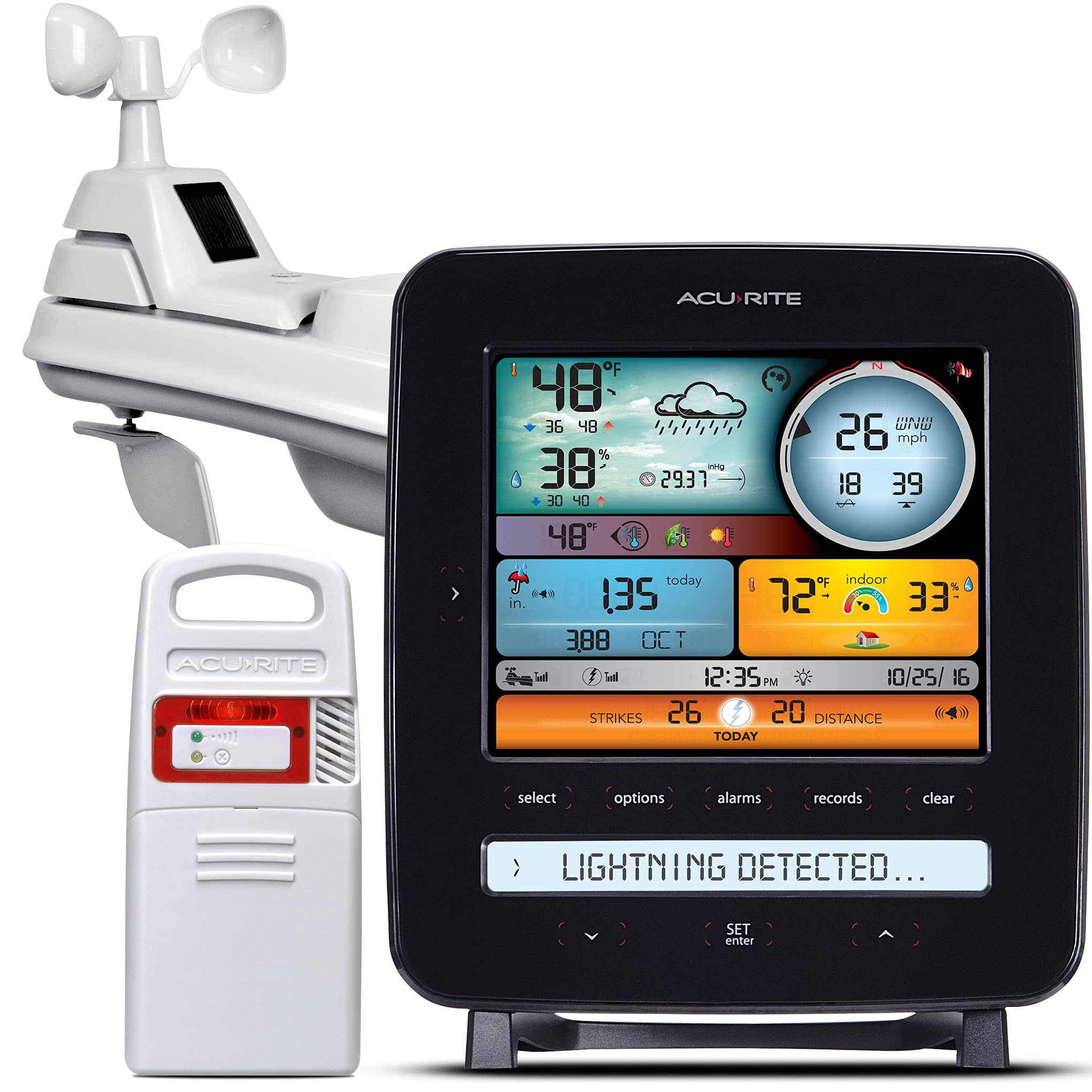AcuRite color display front showing real-time weather and alerts for quick decisions