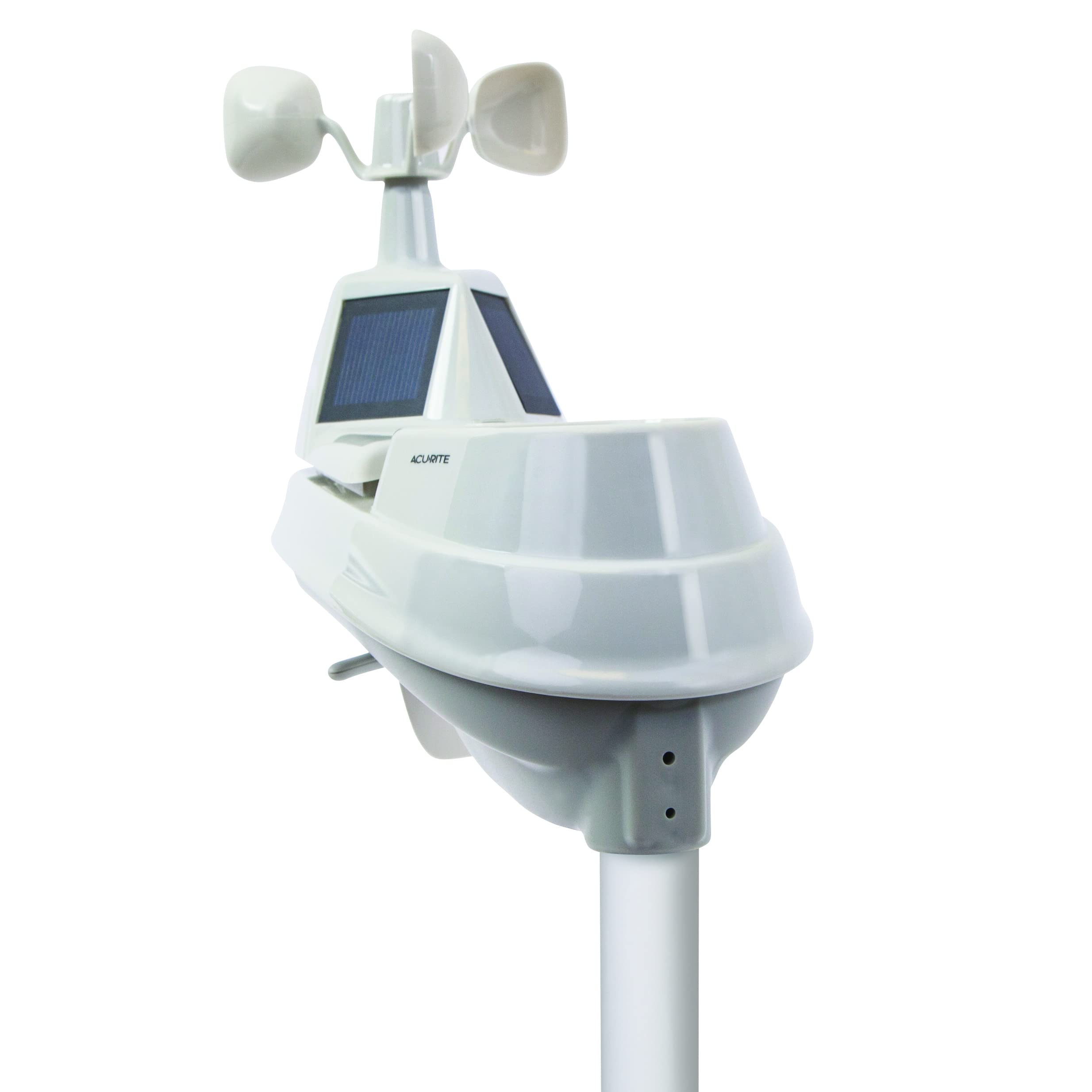 AcuRite Iris mounted in backyard showing hyperlocal weather monitoring benefits