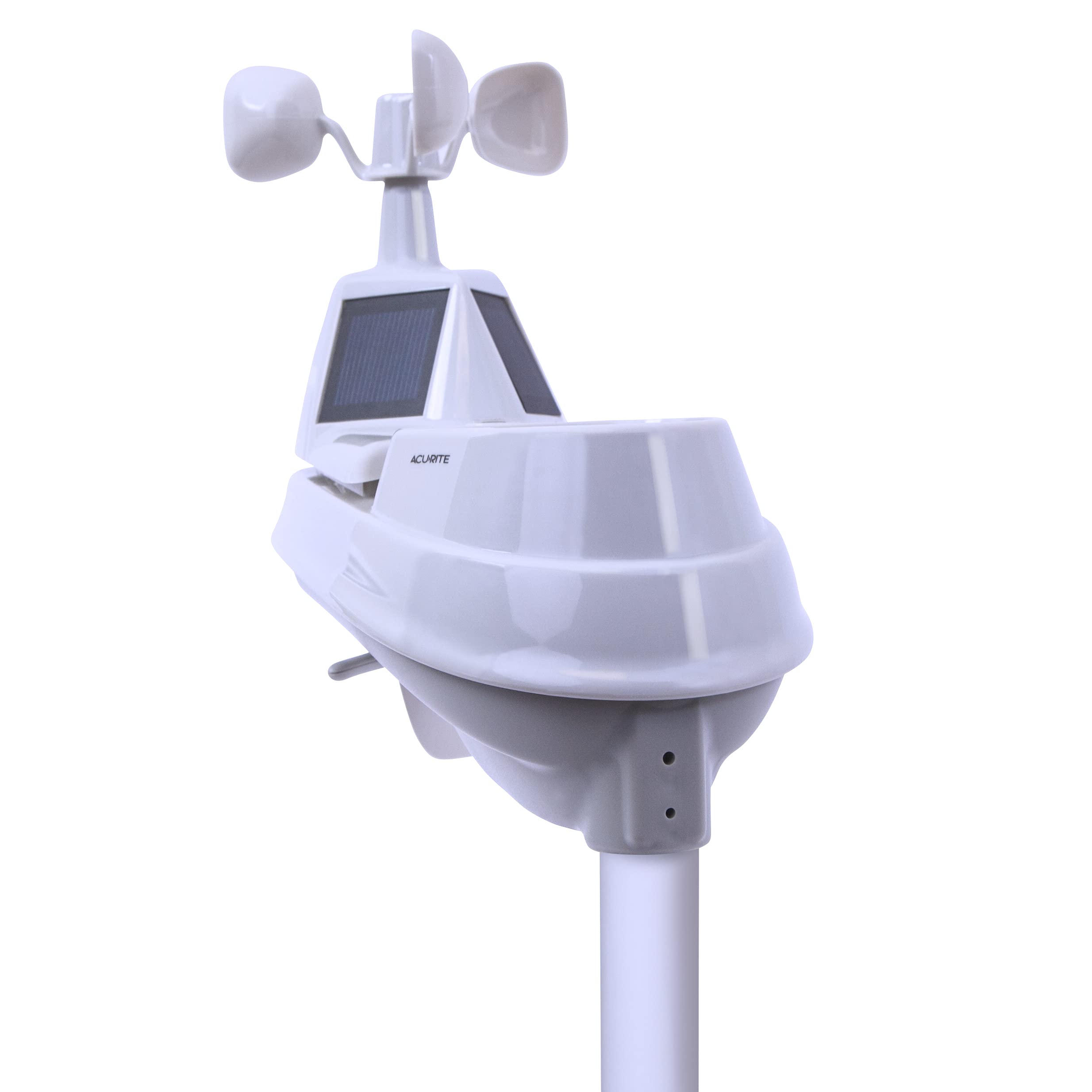 AcuRite solar panel closeup powering fan for improved temperature accuracy