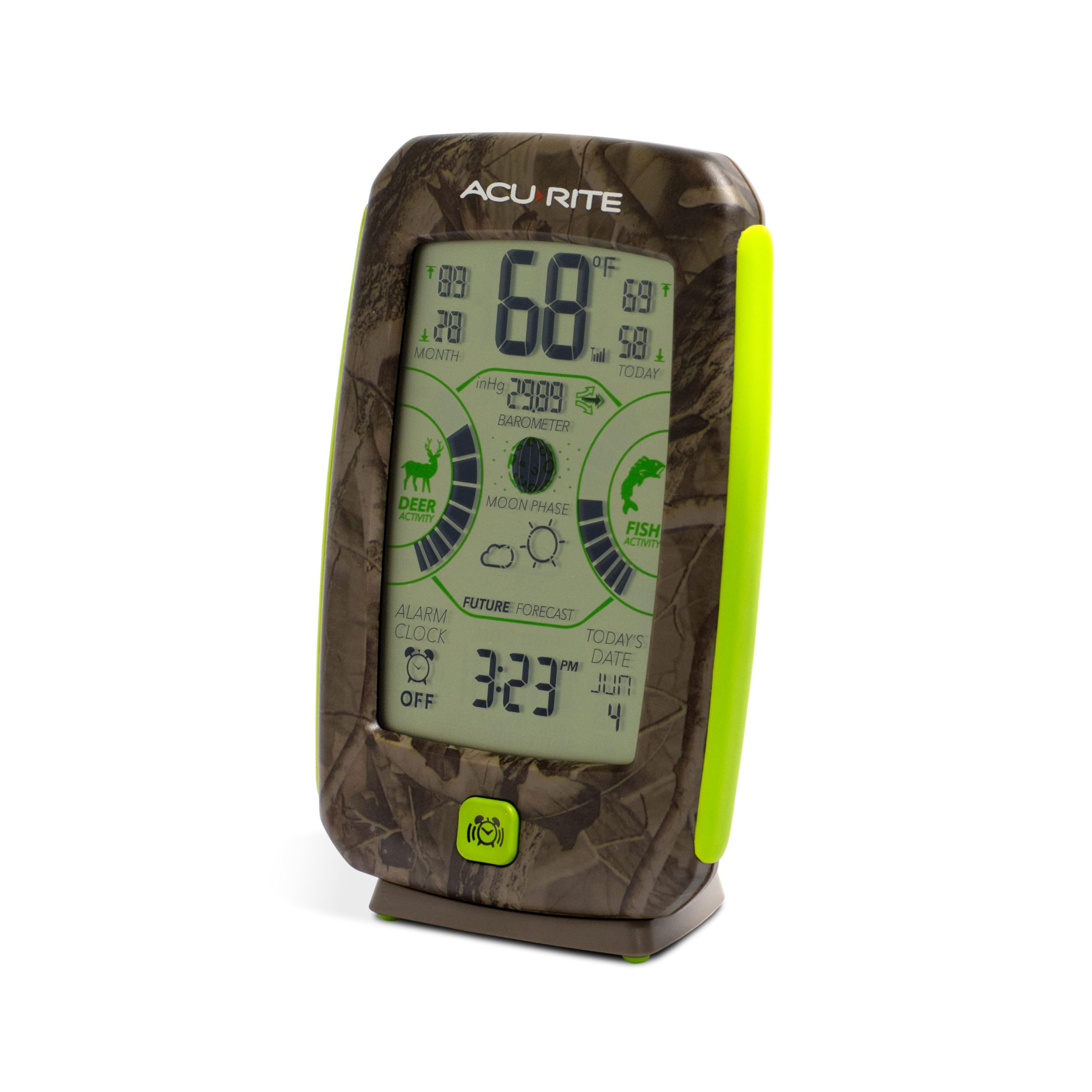 AcuRite sensor mounted on tree demonstrating hyperlocal readings benefit