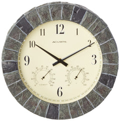 AcuRite close-up of thermometer and hygrometer dials for quick environment checks