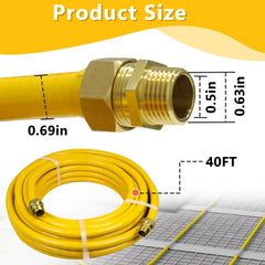 Acyoyava solid brass 1/2" male fittings close-up, showing durable leak-resistant connections