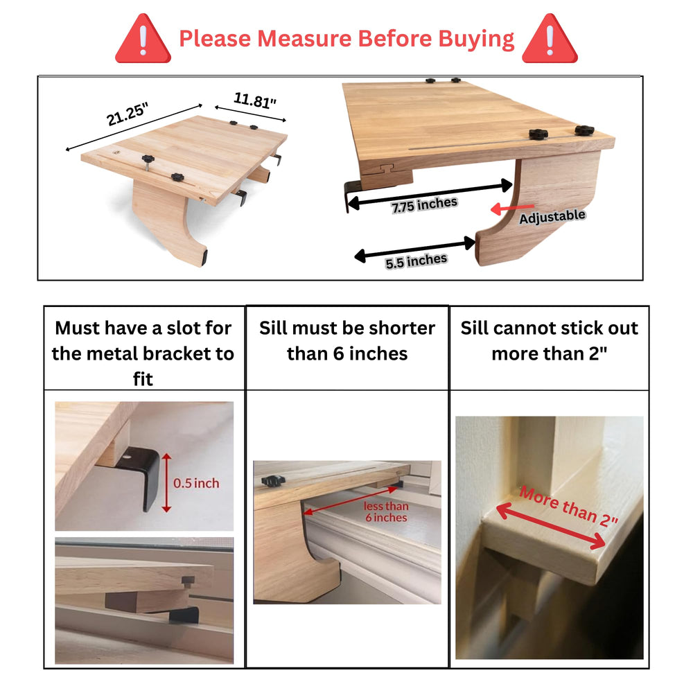AD Furnishes SillMate clamp close-up showing secure renter-friendly hold