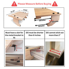 AD Furnishes SillMate clamp close-up showing secure renter-friendly hold