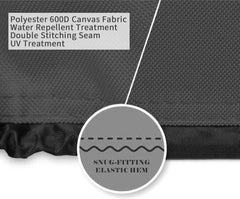 Adamoss elastic drawstring detail secures cover tightly to resist wind