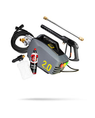 Adam's Polishes front view of pressure washer showing compact design and portability