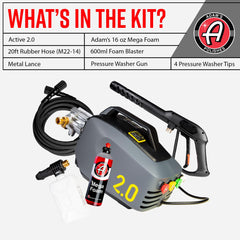 Adam's Polishes side profile highlighting pump housing and ergonomic shape for transport