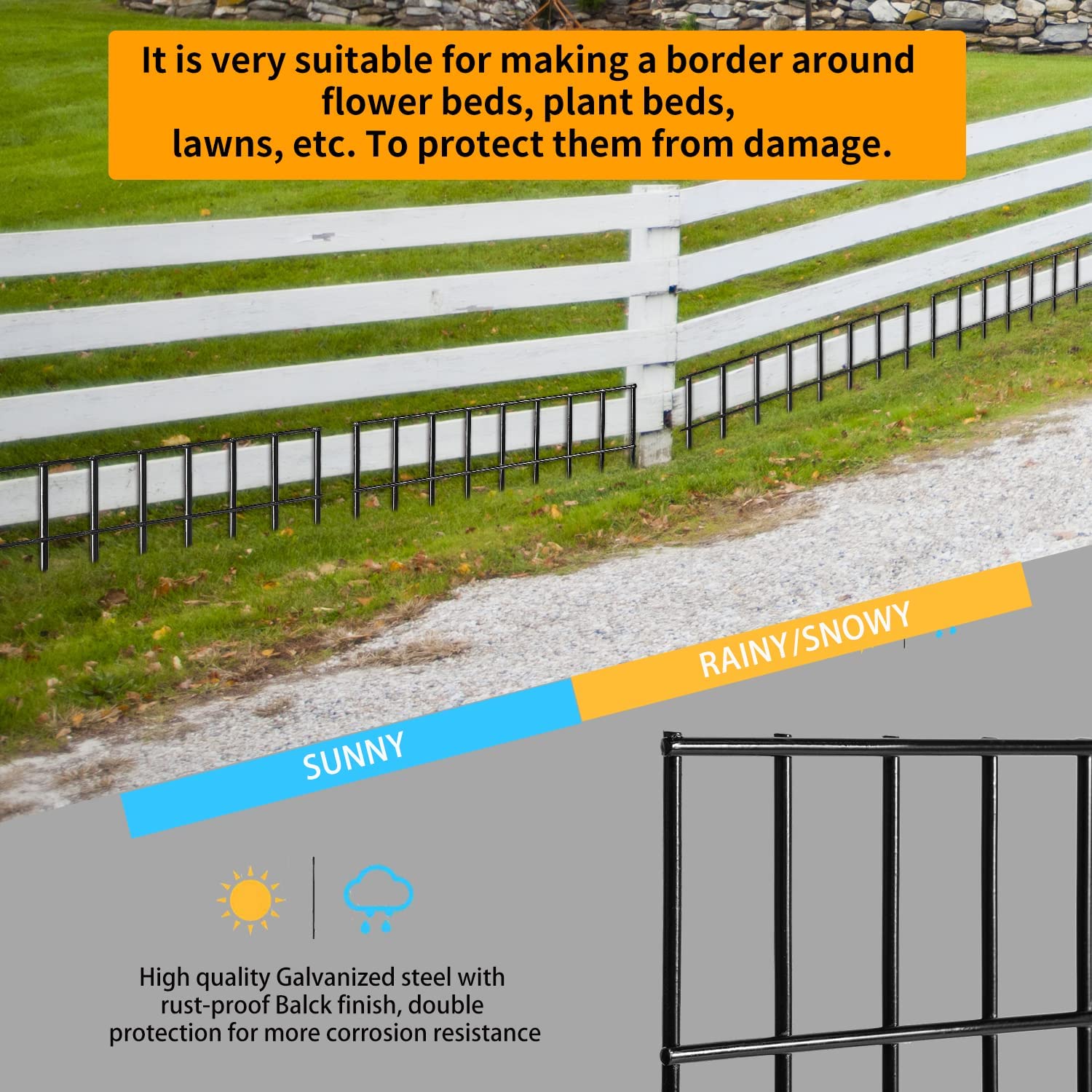 ADAVIN black finish detail showing corrosion resistance and long-term outdoor durability