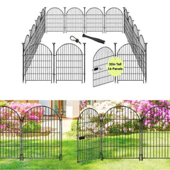 ADAVIN front view arched fence showing decorative border and secure protection