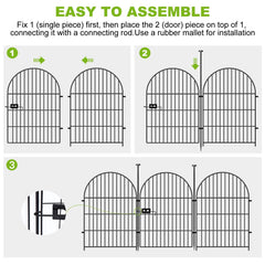 ADAVIN gate detail showing hinge and latch for easy garden access