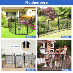 ADAVIN fence used as dog playpen in yard offering safe containment and visibility