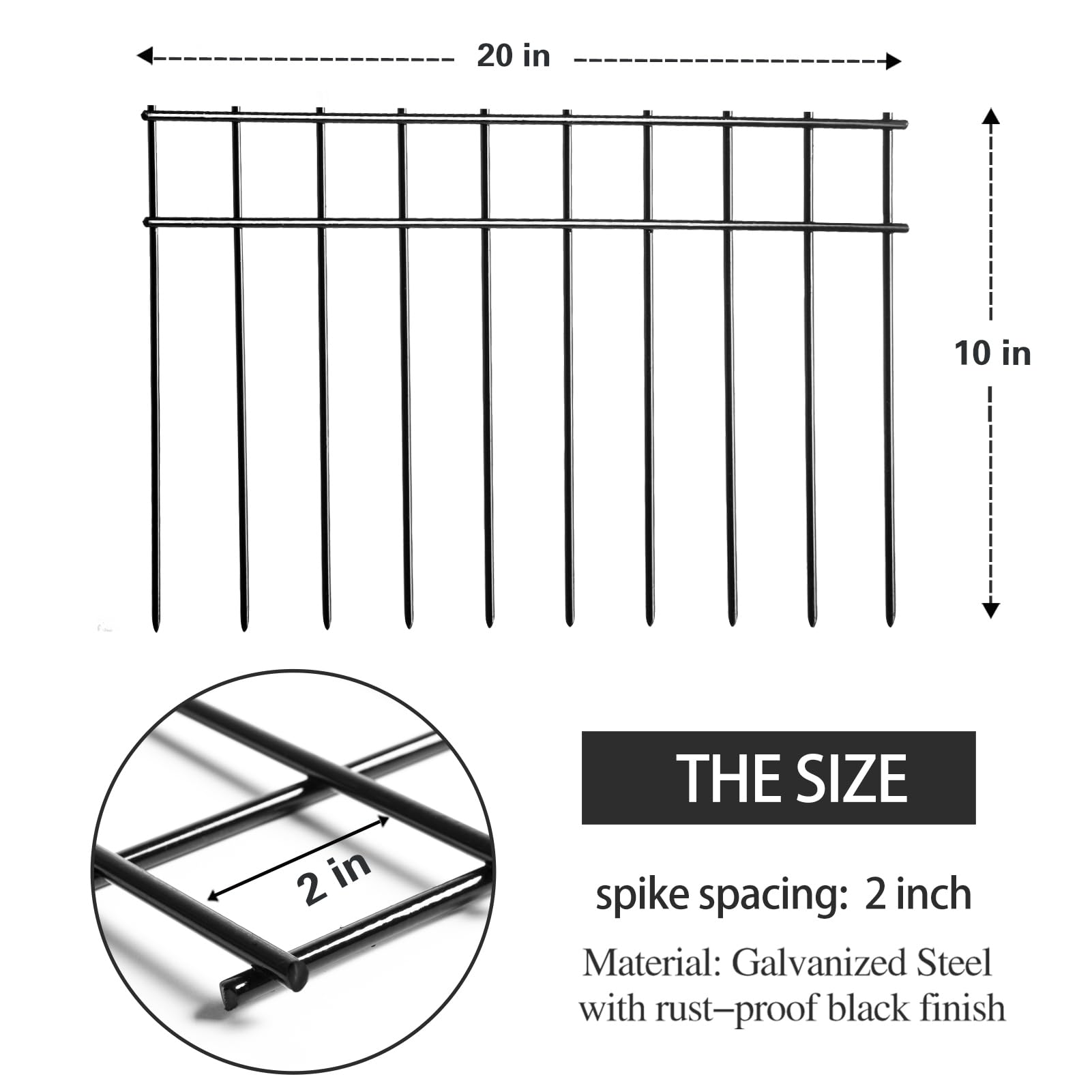 ADAVIN detail of 2-inch rod spacing showing pest-blocking design