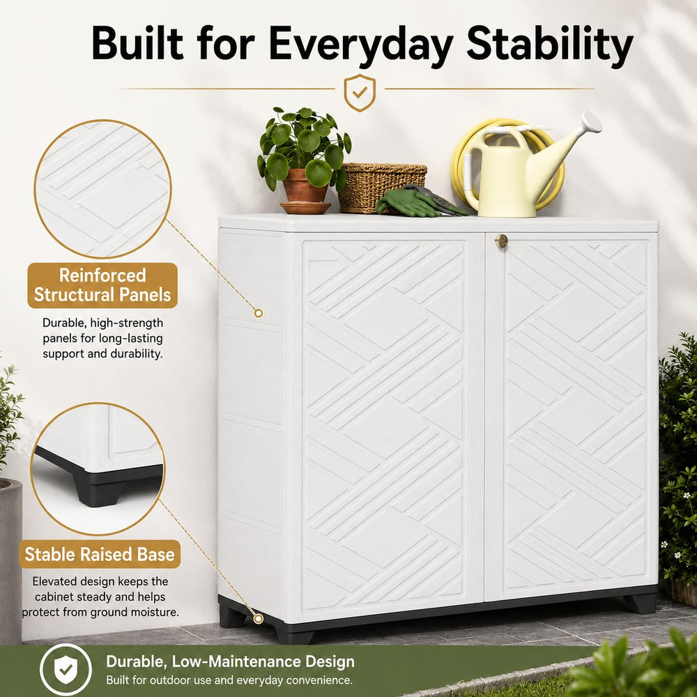 ADDOK adjustable metal shelf close-up showing flexible storage options