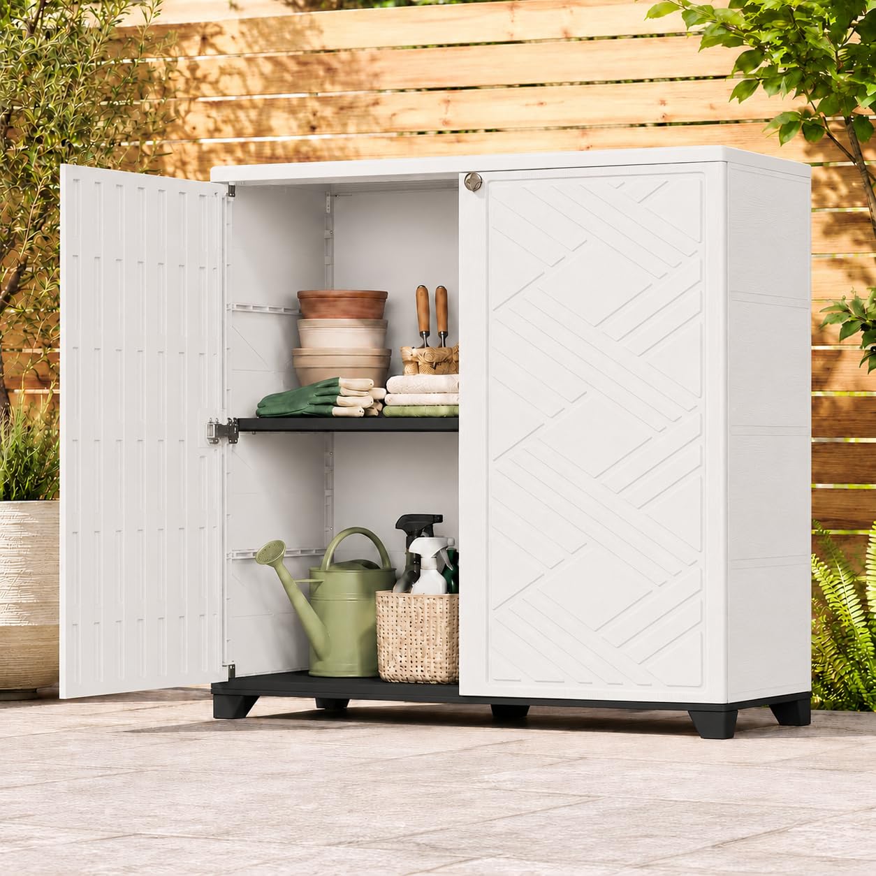 ADDOK front double doors view showing easy access and organization