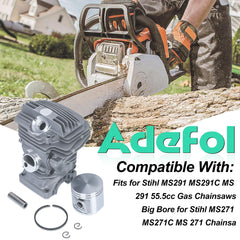 Adefol chrome piston close-up highlighting smooth finish for reduced wear