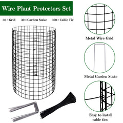 Adnee assembled plant cage with removable cover keeps animals out