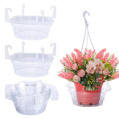 Adnee front view of clear hanging tray showing clean design and protection