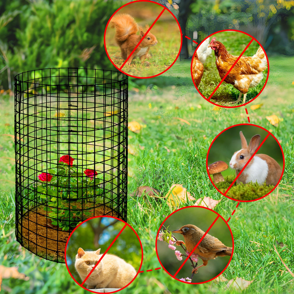 Adnee ground stakes and nylon ties hardware set secures cages firmly
