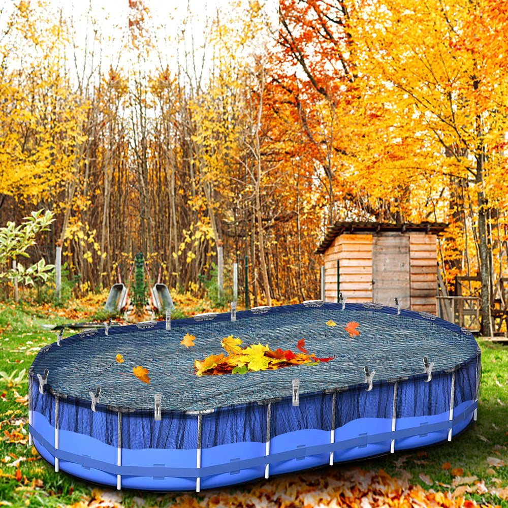 Adnee net catching fallen leaves reducing pool cleaning time