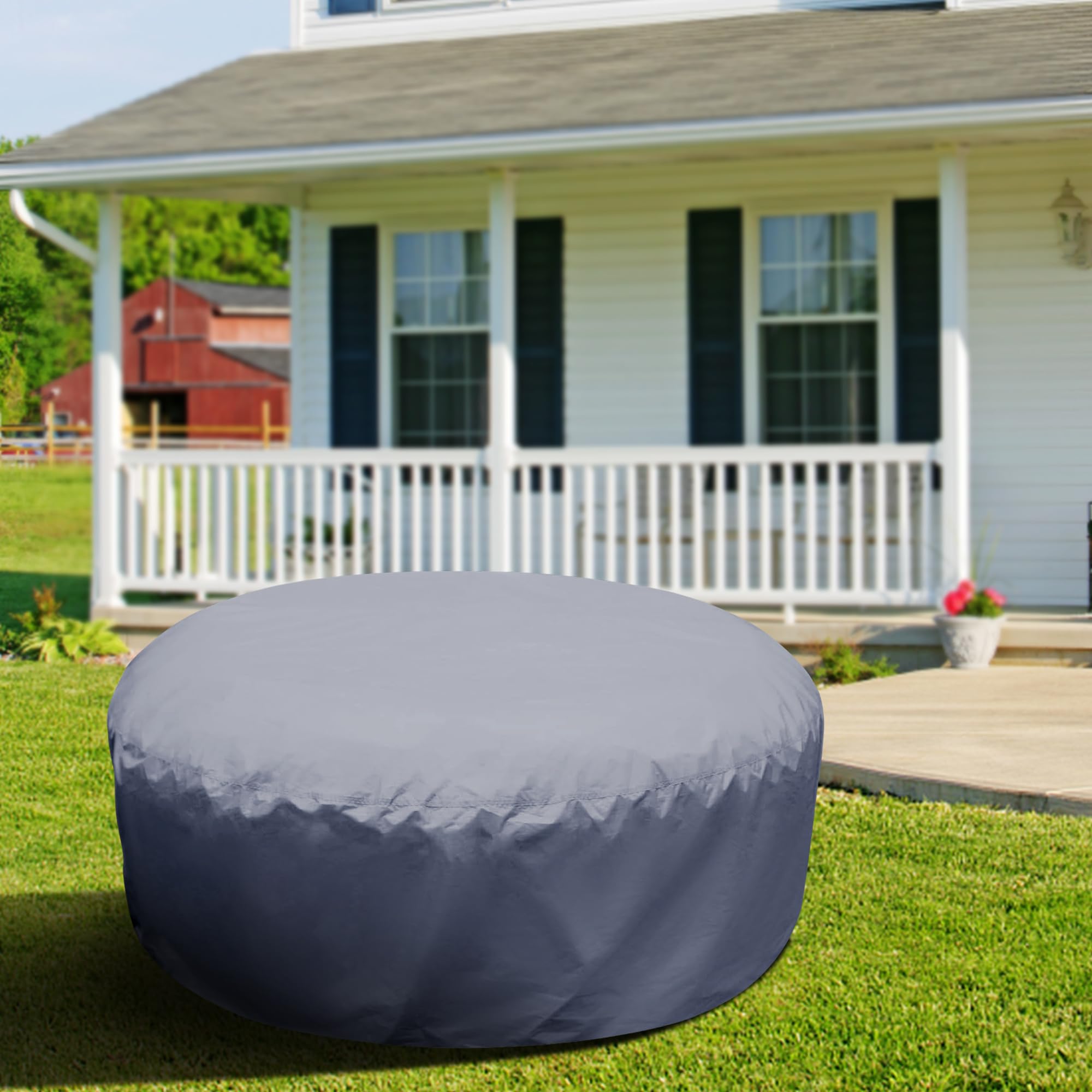 Adnee label showing 75 inch diameter and 28 inch height sizing
