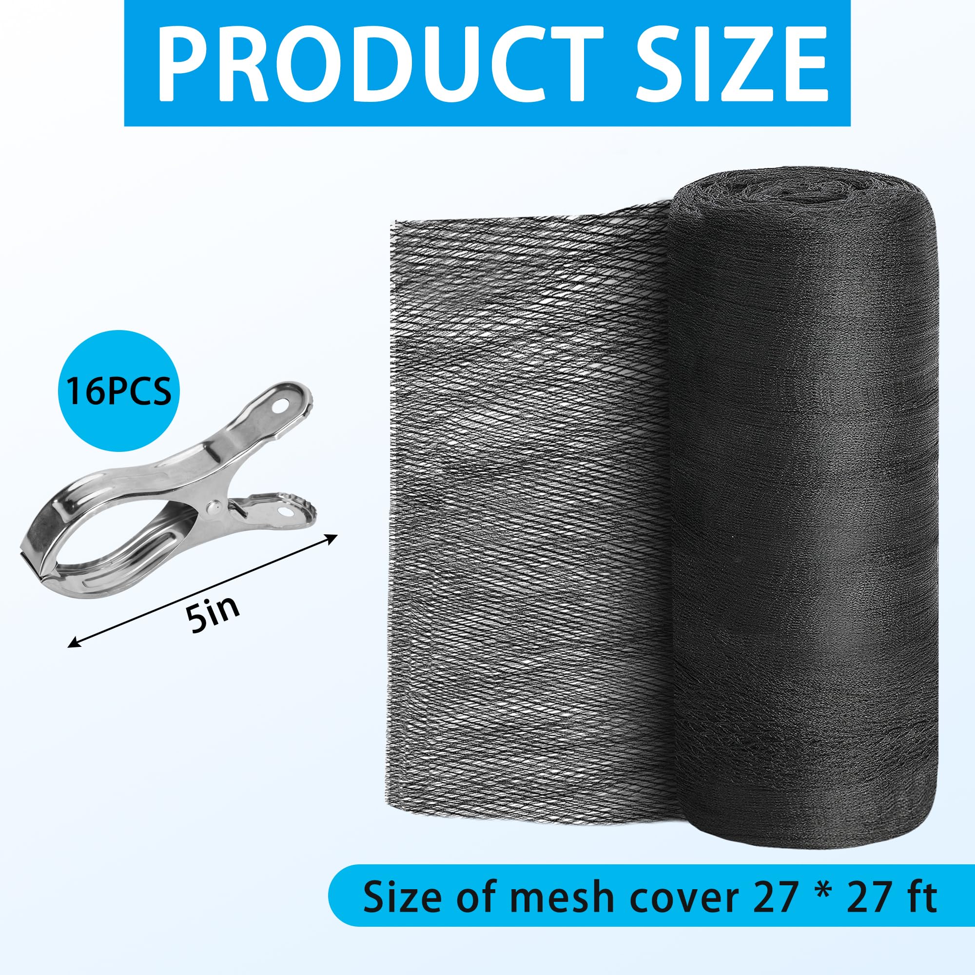 Adnee close-up of HDPE mesh weave demonstrating durable leaf barrier