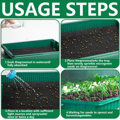 Adnee mat with multiple pots in a greenhouse providing steady moisture