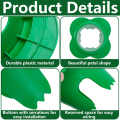 Adnee protector installed around a pop-up head preventing damage and weeds