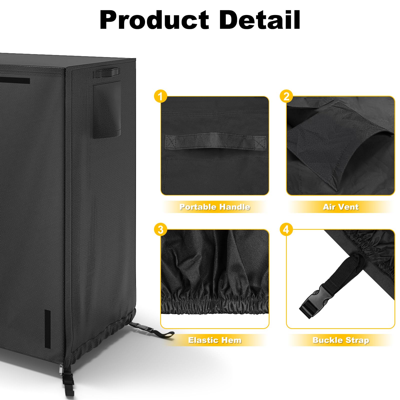 ADODIECA buckles and elastic hem attachment for windproof stability