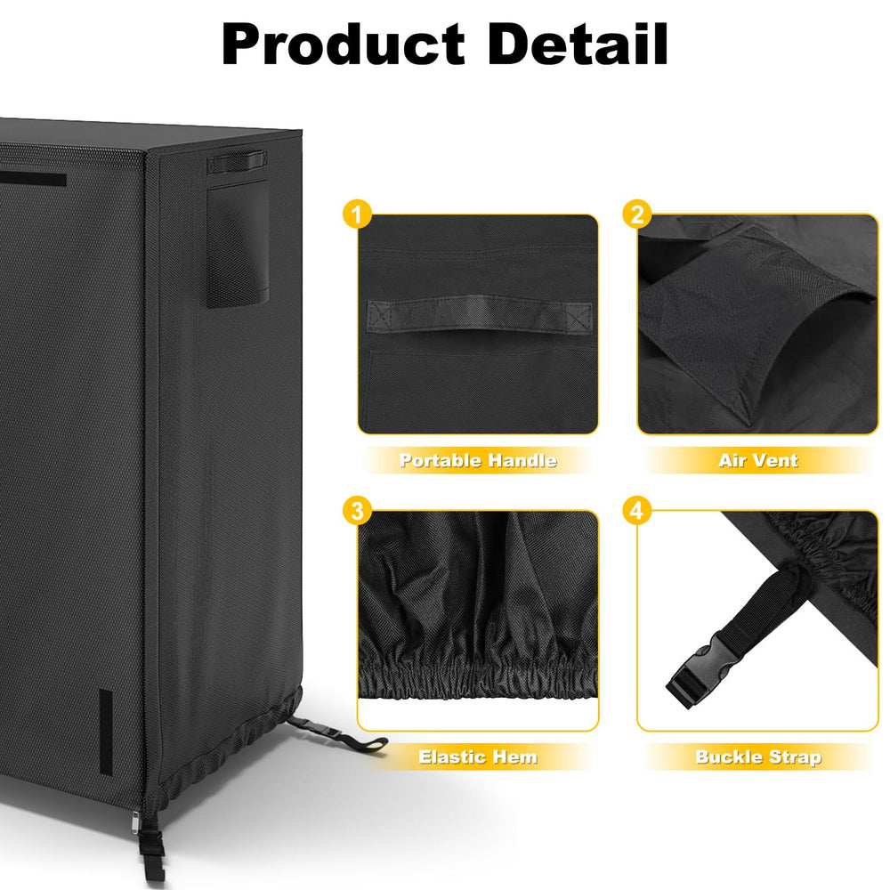 ADODIECA buckles and elastic hem attachment for windproof stability