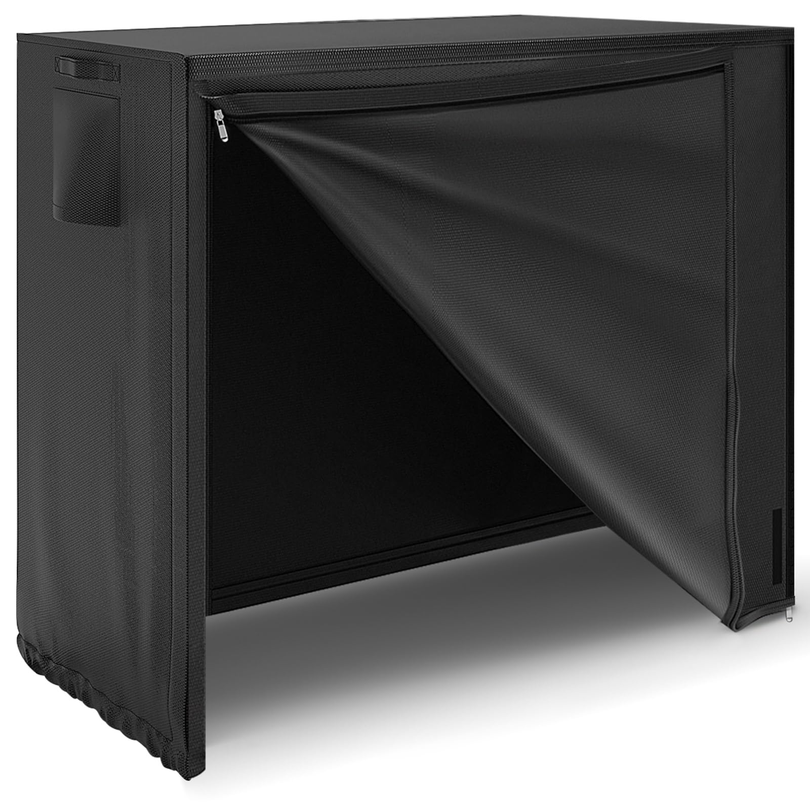 ADODIECA front view of 4ft firewood cover showing full rack protection
