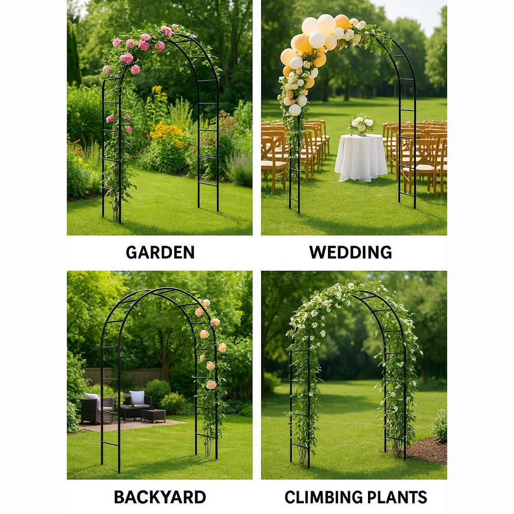 Adorox arch with roses demonstrating plant support and decorative charm