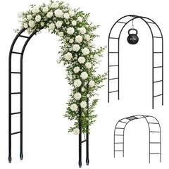 Adorox front view arch showing sturdy frame and garden framing benefit