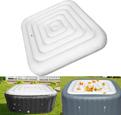 Adozsb front view of inflatable hot tub cover showing fit and insulation benefit