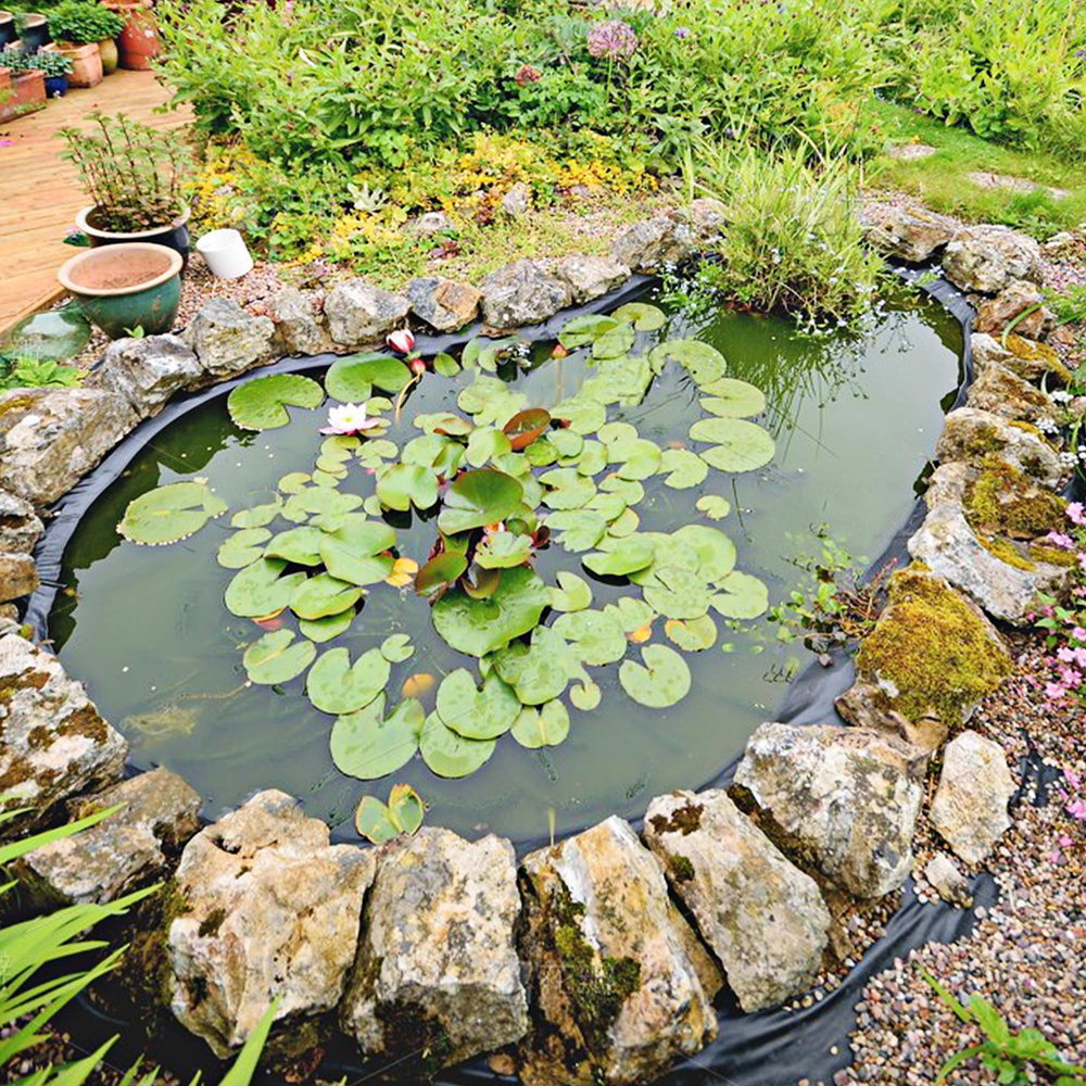 Adroiteet folded liner demonstrating flexibility for shaping ponds
