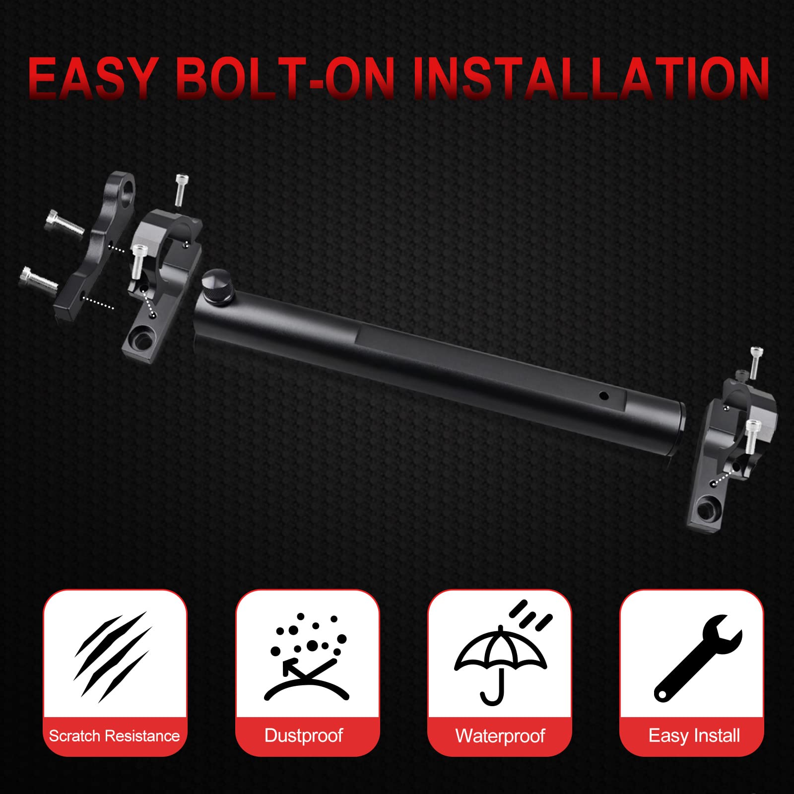 ADTOPI installation image at hinge showing bolt-on attachment benefit