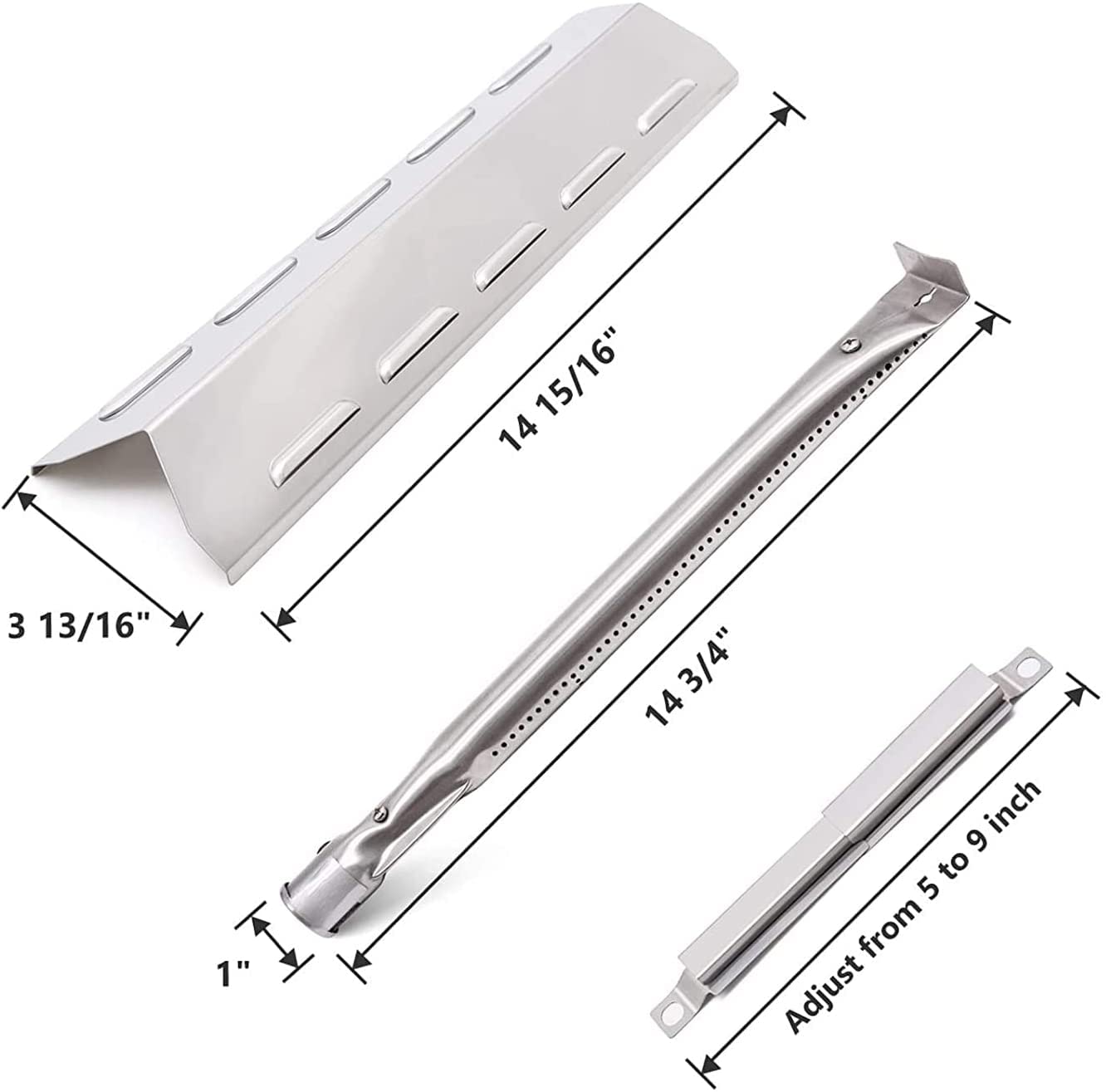 Adviace burner close-up detail showcasing stainless durability and even flame