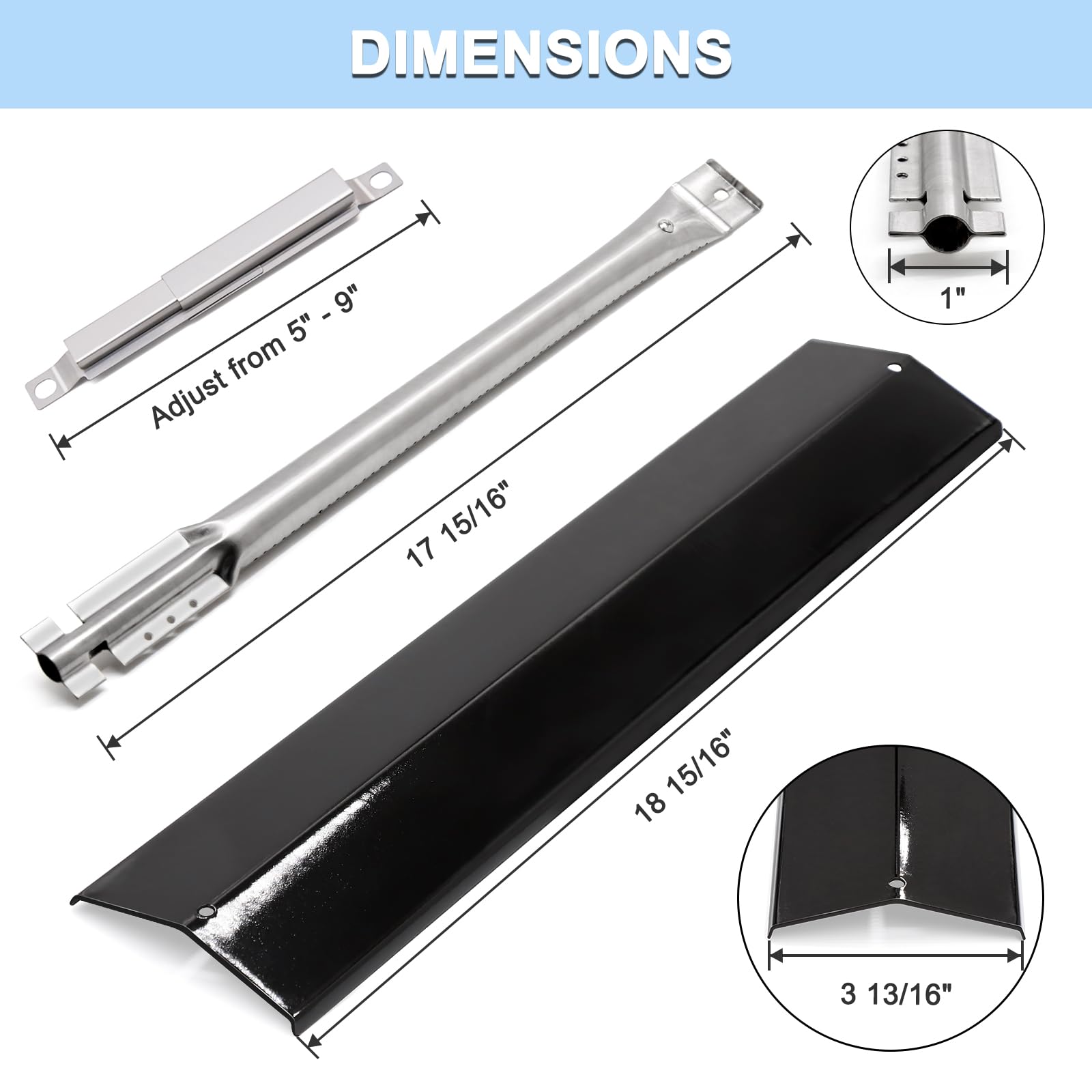 Adviace carryover tube extended and collapsed demonstrating adjustable fit for multiple setups