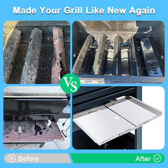 Adviace cast iron grate detail provides strong searing and heat retention