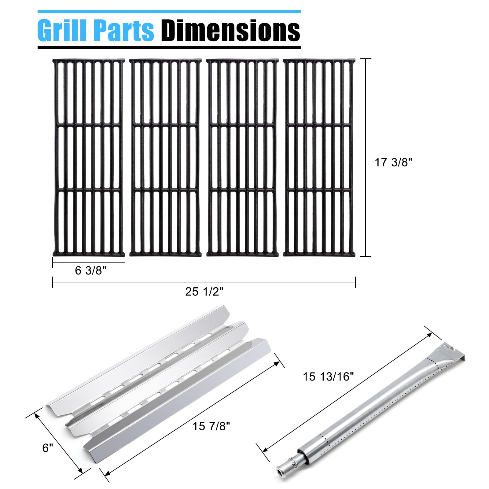 Adviace cast iron grate top view illustrating heavy-duty searing surface and heat retention