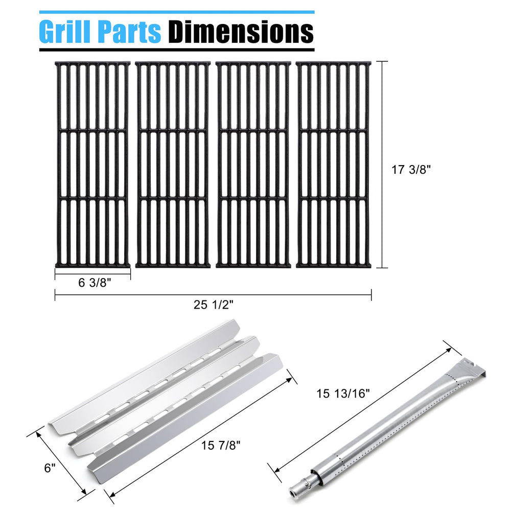 Adviace cast iron grate top view illustrating heavy-duty searing surface and heat retention